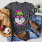 Retro Sparkly Santa, Glitter Effect, Christmas Super Soft Tees