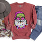Retro Sparkly Santa, Glitter Effect, Christmas Sweatshirt