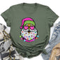 Retro Sparkly Santa, Glitter Effect, Christmas Super Soft Tees
