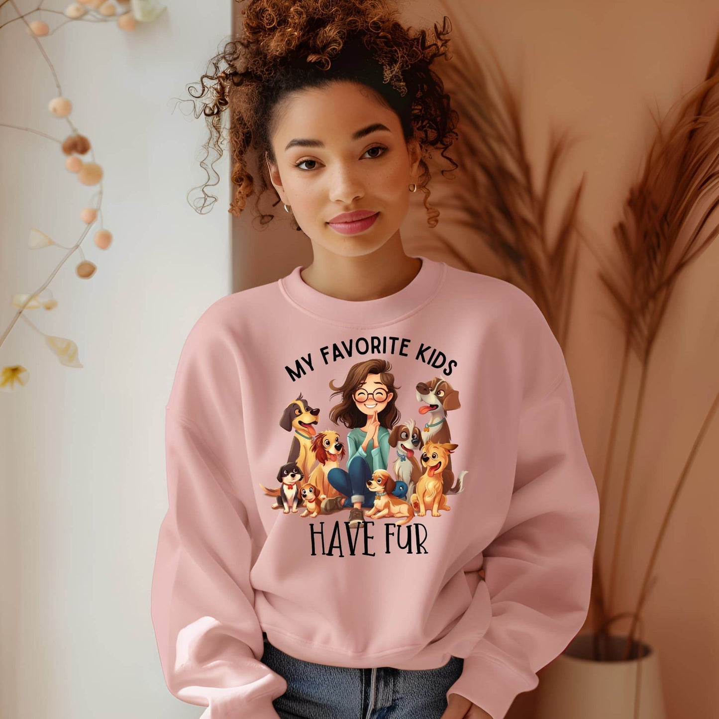 My Favorite Kids Have Fur Sweatshirt – Cozy Pet Lover Pullover