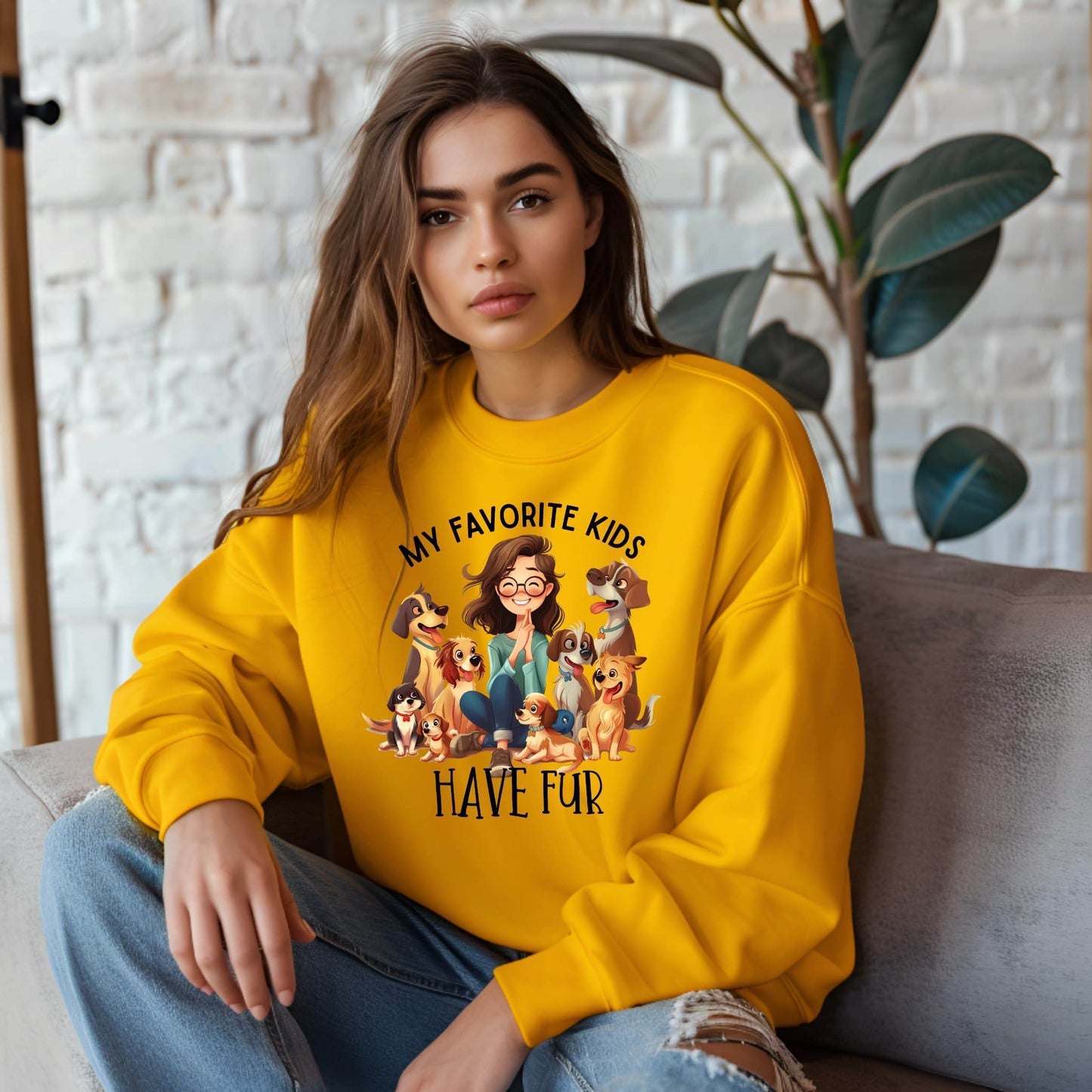 My Favorite Kids Have Fur Sweatshirt – Cozy Pet Lover Pullover