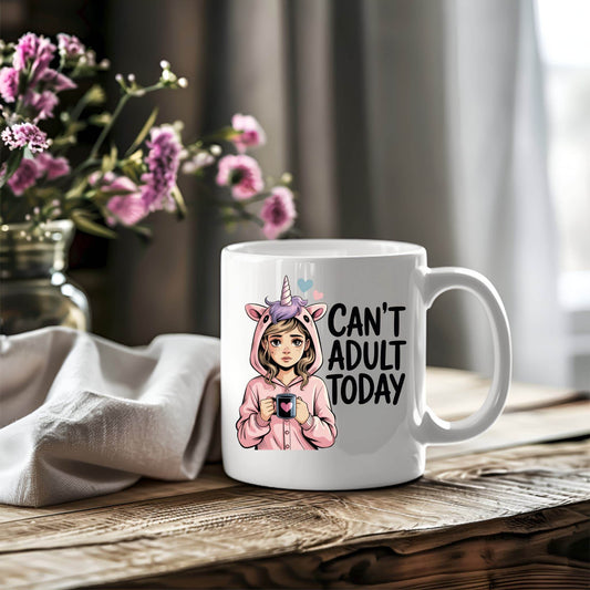 Can’t Adult Today Mug – Funny Coffee & Tea Cup for Daily Humor