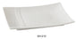 A rectangular, bone white porcelain plate with a simple design, marked with the model number SH-210.