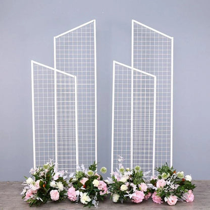 Rocket 4-Piece Geometric Grid Wedding Backdrop