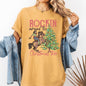 Rockin Around The Christmas Tree, Cowgirl, Country, Western, Santa, Xmas Tshirt Comfort Colors T-Shirt