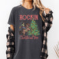 Rockin Around The Christmas Tree, Cowgirl, Country, Western, Santa, Xmas Tshirt Comfort Colors T-Shirt