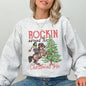 Rockin Around The Christmas Tree, Cowgirl, Country, Western, Santa, Xmas Sweatshirt