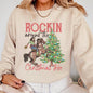 Rockin Around The Christmas Tree, Cowgirl, Country, Western, Santa, Xmas Sweatshirt