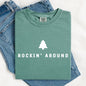 Rockin Around, Minimalist, Christmas, Winter, Santa, Xmas Tshirt Comfort Colors T-Shirt