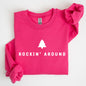 Rockin Around, Minimalist, Christmas, Winter, Santa, Xmas Sweatshirt