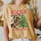 Rocking Around The Christmas Tree, Cowboy, Horse, Rodeo, Comfort Colors Tshirt