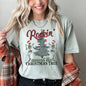 Rocking Around The Christmas Tree, Dancing Skeletons, Comfort Colors Tshirt