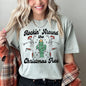Rocking Around The Christmas Tree, Desert, Cactus, Dancing Skeletons, Comfort Colors Tshirt