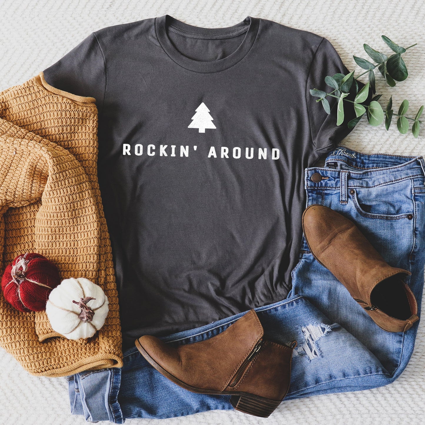 Rocking Around The Christmas Tree, Minimalist, Retro Super Soft Tees