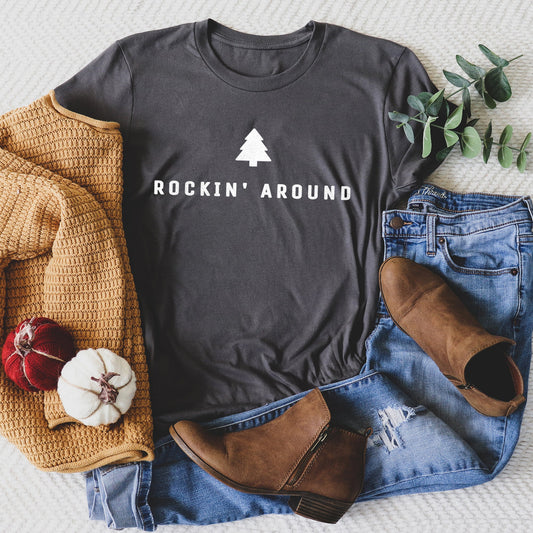 Rocking Around The Christmas Tree, Minimalist, Retro Super Soft Tees