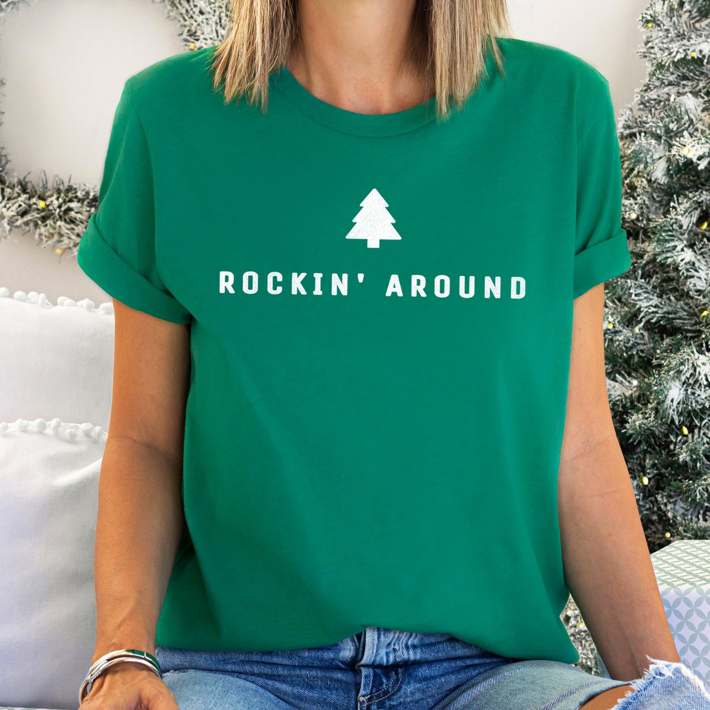 Rocking Around The Christmas Tree, Minimalist, Retro Super Soft Tees