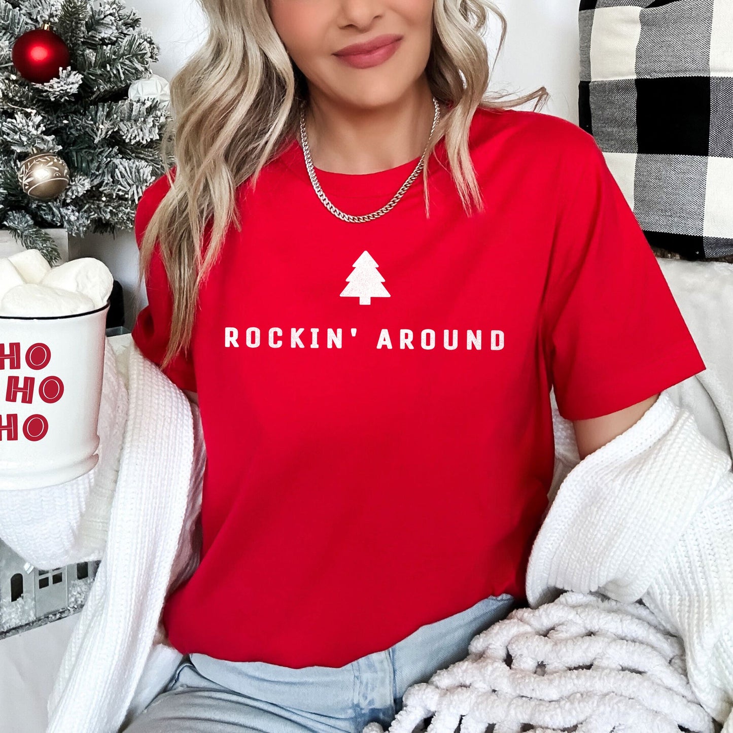 Rocking Around The Christmas Tree, Minimalist, Retro Super Soft Tees