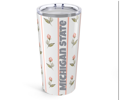 Customizable: Floral Rose Tumbler 20oz | Insulated Drinkware, Perfect for Gifts, Spring Celebrations, Travel Mugs, Coffee Lovers, Eco-Friendly Design