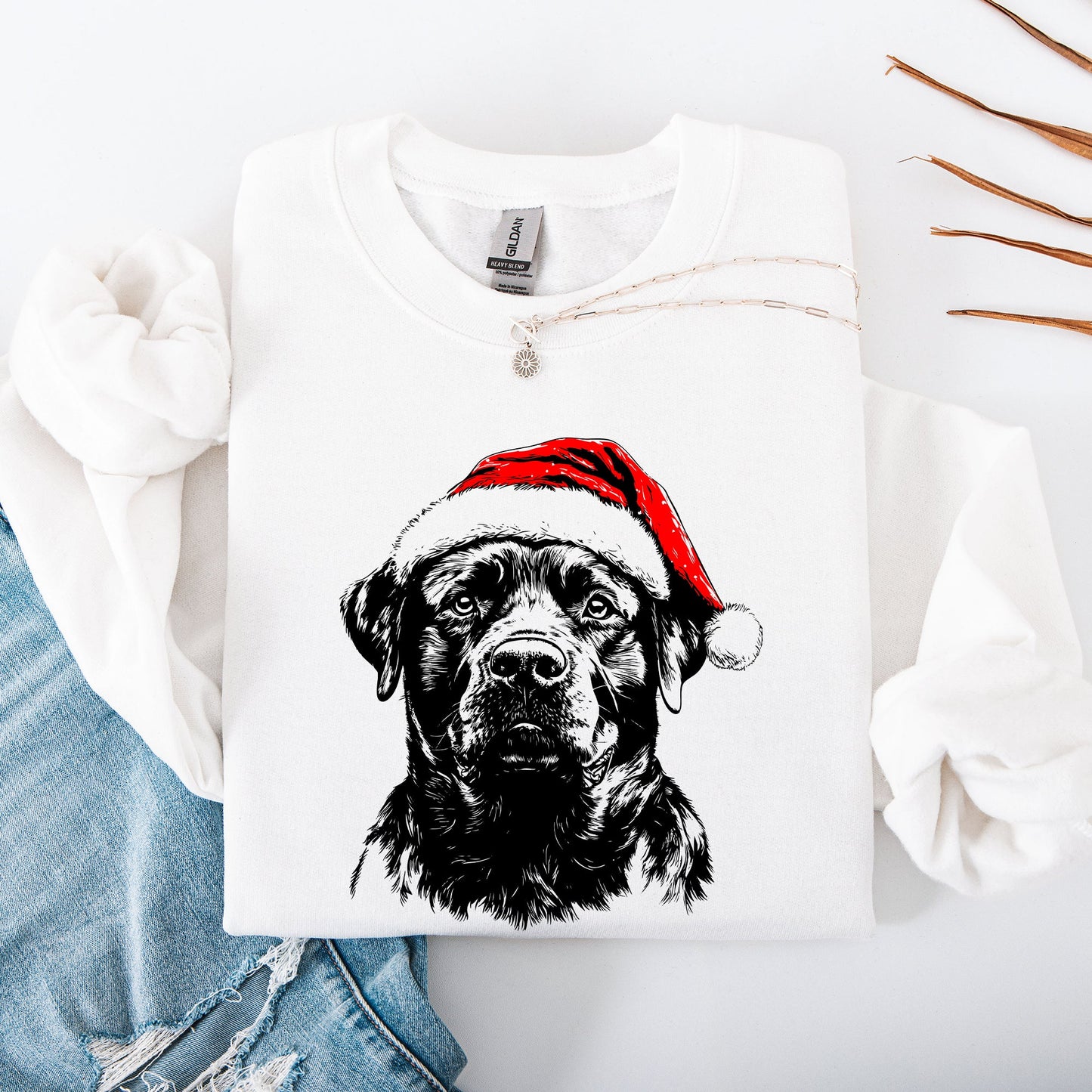 Rottweiler, Santa, Dog, Christmas, Dog Lover, Pet Sweatshirt