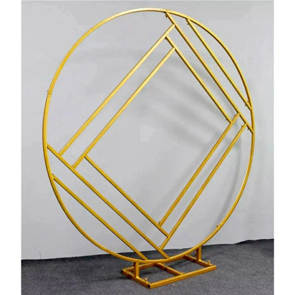 Round Geometric Wedding Arch Backdrop Stand