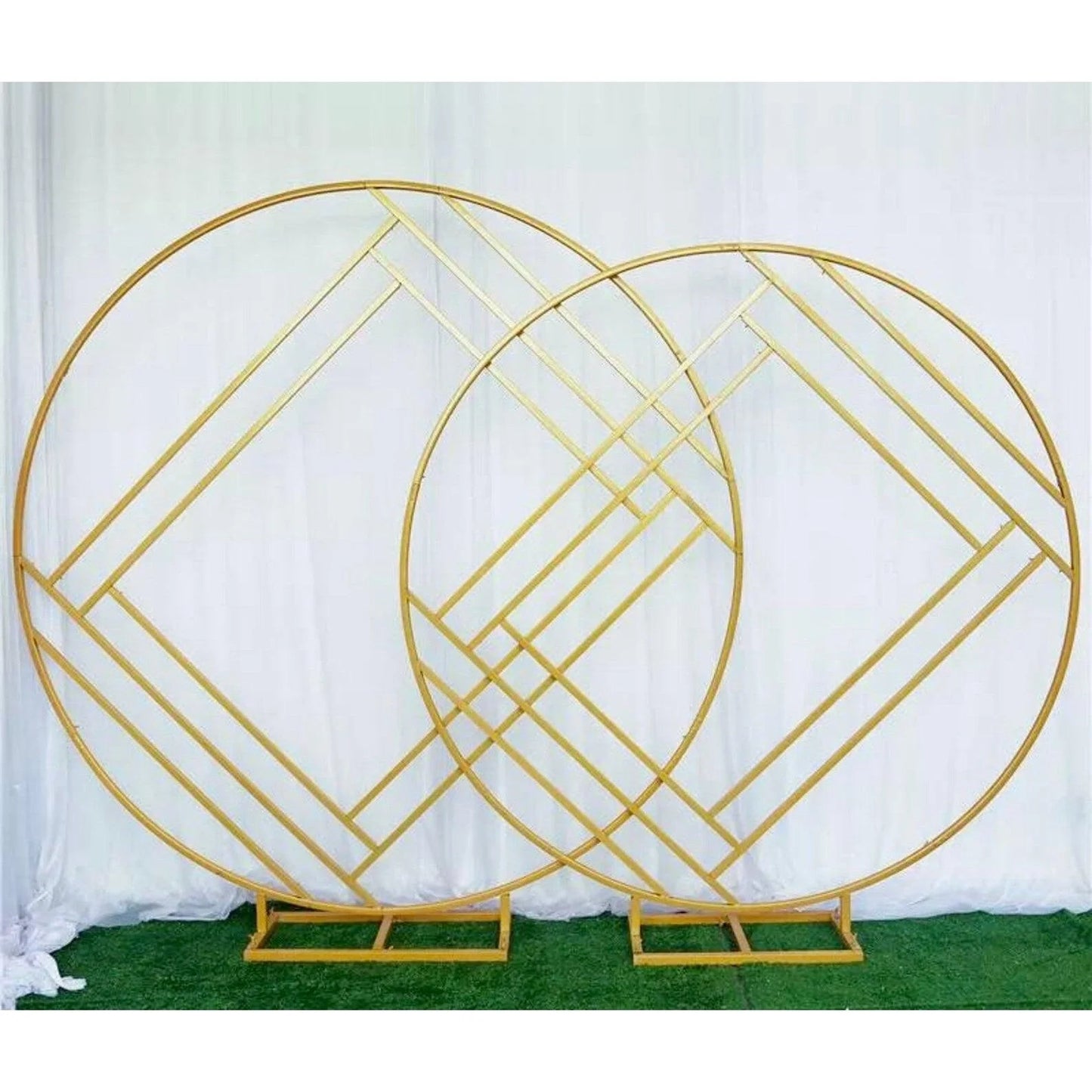 Round Geometric Wedding Arch Backdrop Stand