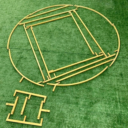 Round Geometric Wedding Arch Backdrop Stand
