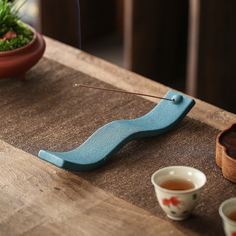 Ceramic Handicrafts Wave Incense Stick Holder