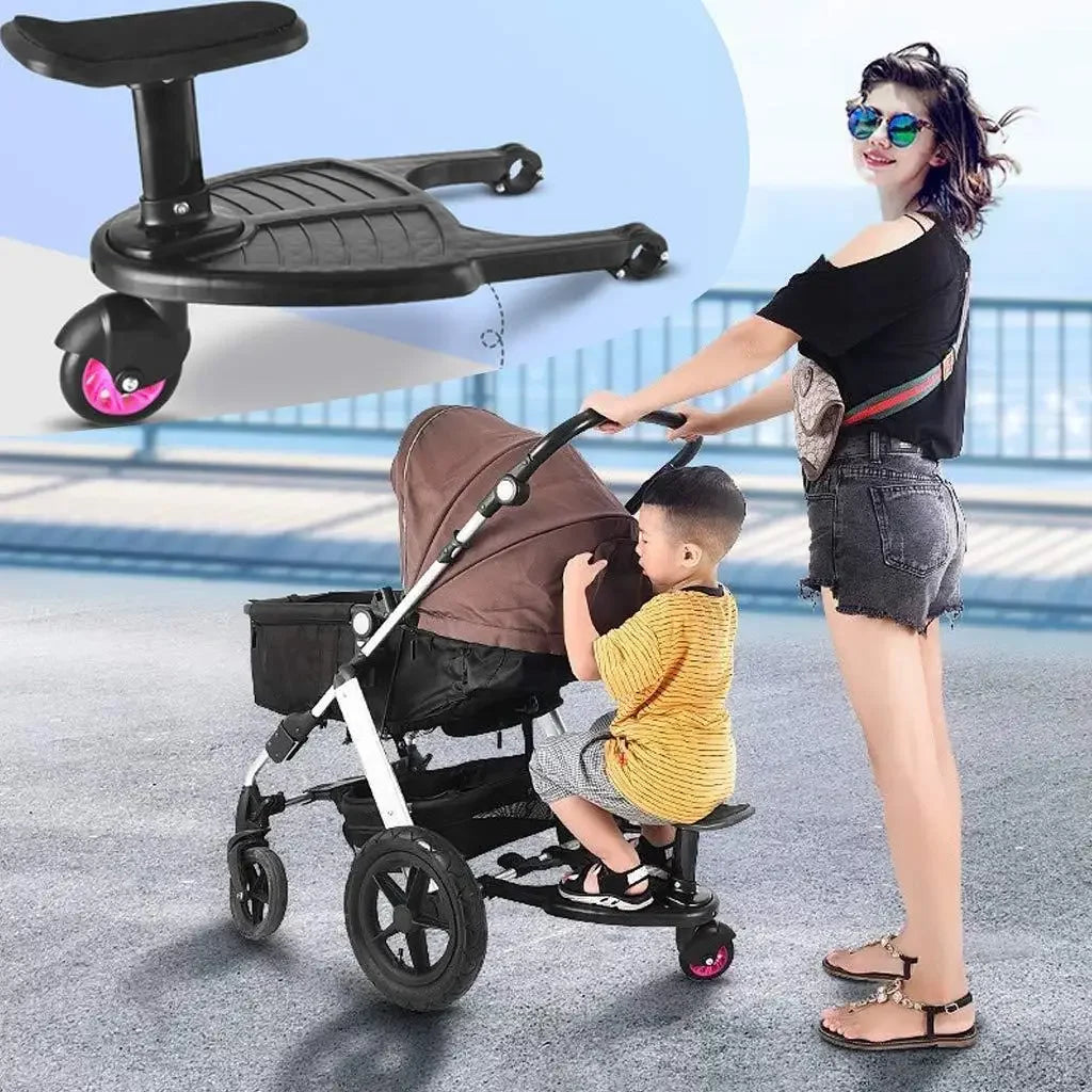 Baby Stroller Accessories, Universal Comfort Baby Stroller Pedal Adapter Wheel Type Board, Assisted Trailer, Twin Standing Board