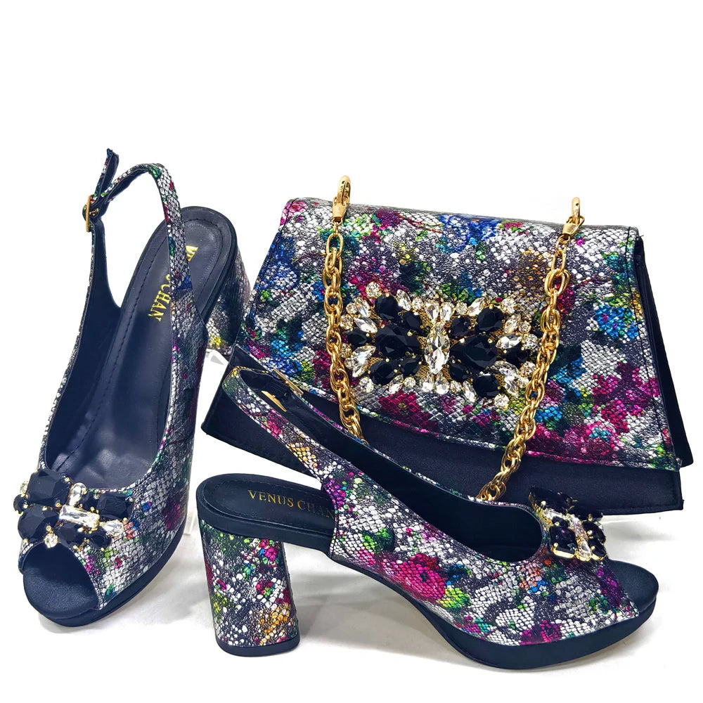 Lastest Italian Ladies Shoes with Matching Bag HMA1-4