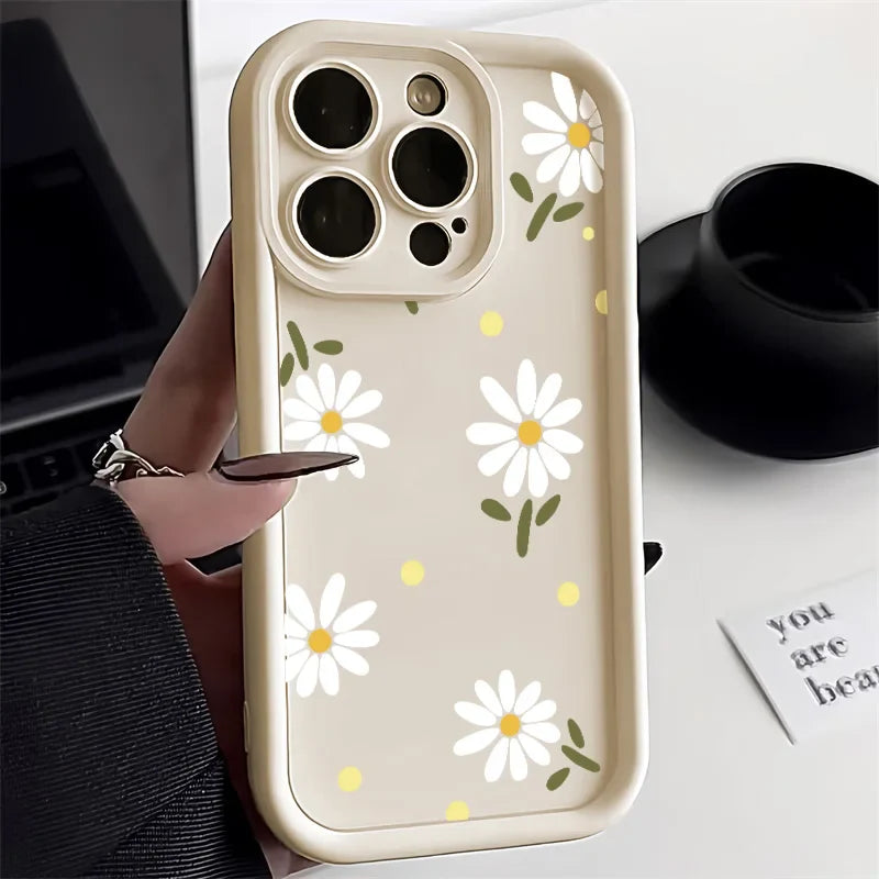 Matte Silicone Flower Phone Case