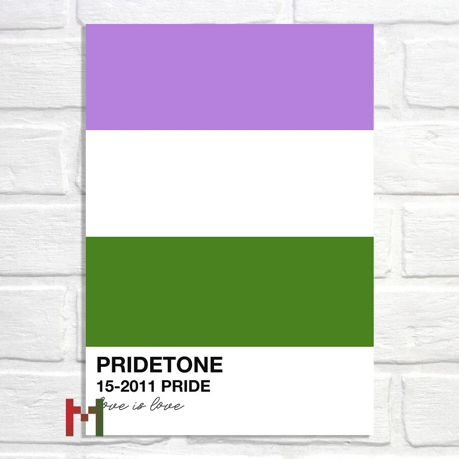 Abstract Pride Art Canvas Print Wall Decor LGBT Home Art