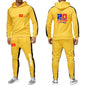 2025 Spring Autumn FABIO QUARTARARO WITH SIGNATURE Printed Sports High Quality Sets Men's Pocket Hooded Hoodies+Sweatpants Suits