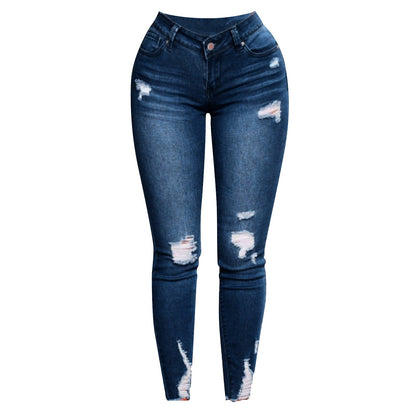 Women's Skinny Ripped Jeans - Slim Denim Pants Women's Jeans