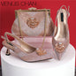 2025 Italian Design Rhinestone Luxury Shoe & Bag Set