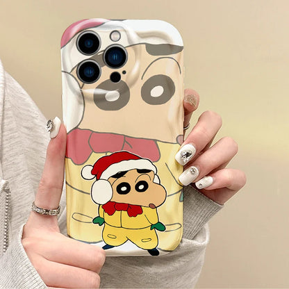 Cute Crayon Shin-chan Christmas Phone Case