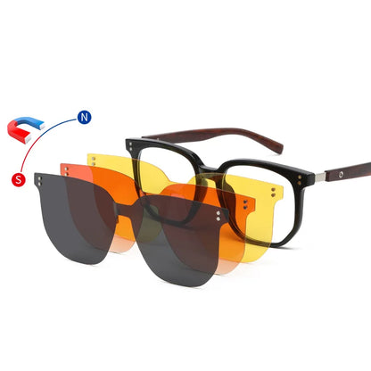 Magnetic Set High Appearance Level Nearsightedness Glasses Polarizing Sunglasses A Variety Of Clip-On Driving Sunglasses