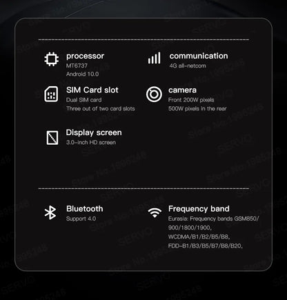 SERVO S24 Mini Pocket Smartphone 2GB 16GB 4G Netcom Android Native System MT6737 WIFI Hotspot Small Palm Smart Phones New Update
