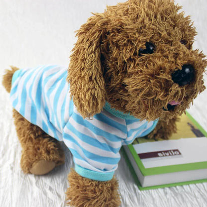 Stripe Spring Dog T-shirt Soft Small Medium Dog Puppy Clothing Shirt Vest Printed Pet Dog Puppy Vest T-shirt Dog Cloth