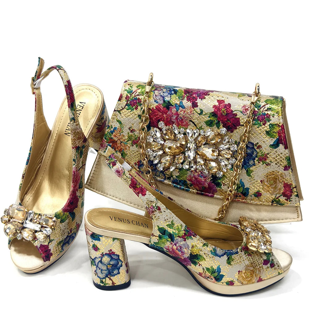 Lastest Italian Ladies Shoes with Matching Bag HMA1-4