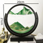 3D Moving Sand Art Painting Hourglass Round Handmade Glass Deep Sea Sandscape Quicksand Craft Sandglass Home Decoration Gifts