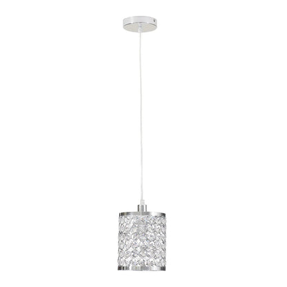 Crystal Pendant Light Modern Kitchen Island Lighting Adjustable White | Lighting | Kitchen + Metal