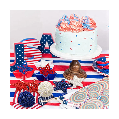 Rattan Ornament Star Rattan Ball Ornament Natural Wicker Rattan Independence Day Home Decor Vase Filler,