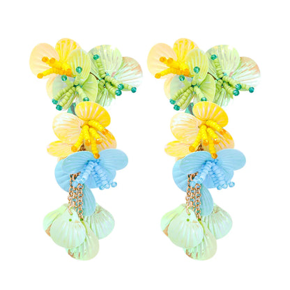 Colorful Shiny Large Shell Earrings