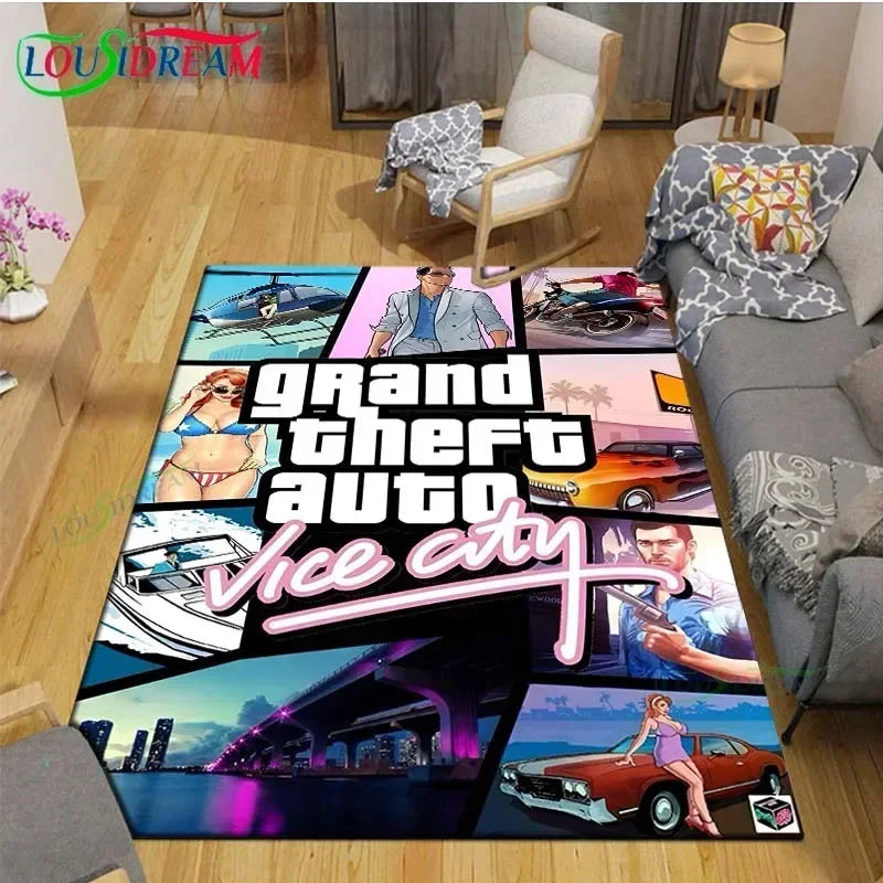 Video Game Rug Retro CD Rug Popular Game Rug Gamer Room Decor Gamer Gift DVD Rug for Teen Room Birthday Gift Non Slip Washable