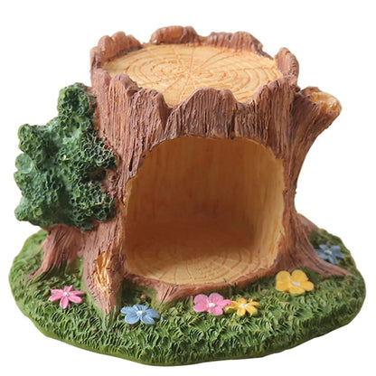 Forest Tree Hole Resin Decor Creative Office Home Desk Decoration Miniature Nature Craft Artwork Desktop Ornament  Home Decor