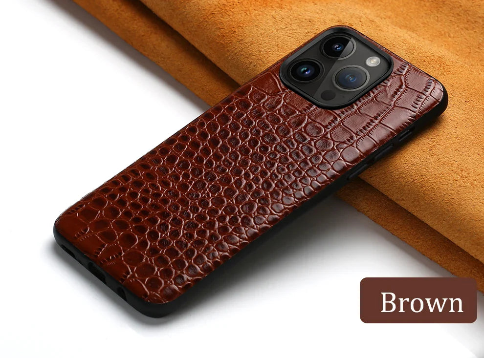 Genuine Leather iPhone Case for Apple iPhone 14 13 12 11 Pro Max Mini X XR XS 6S 7 8 SE 2020 Back Cover