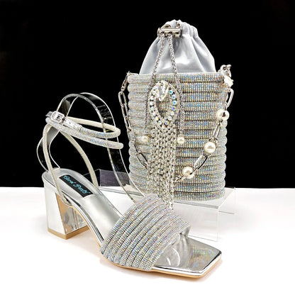 Lastest Italian Design Ladies Shoes with Matching Bag Set  HJJ1-23