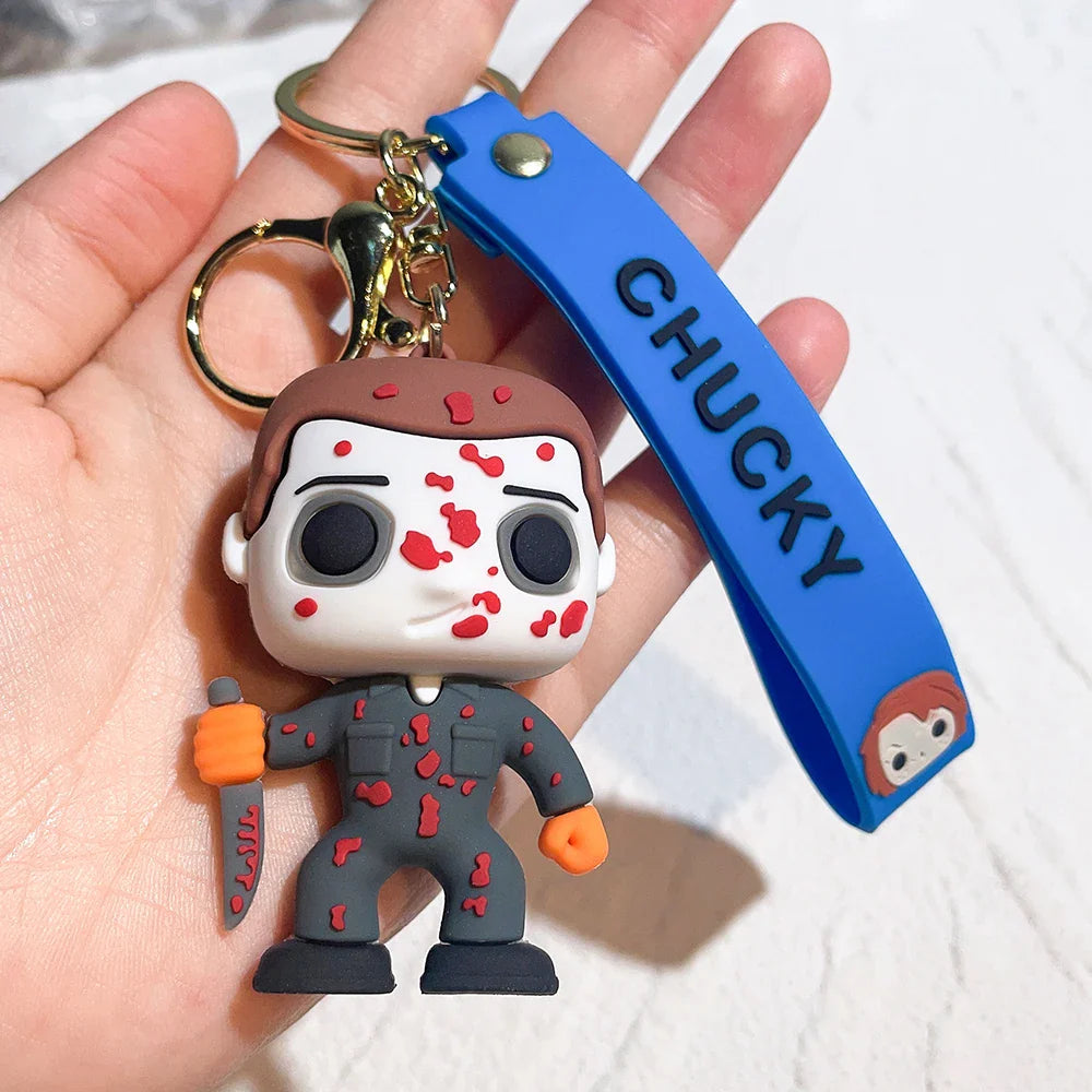 Horror Movie a Nightmare on Elm Street Keychain Cosplay Horror Halloween Party Accessories Gifts Cartoon Pendant Keyrings
