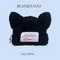 2023 New Long Ear Fox Hat Skullies Beanies Women Cute Rabbit Ears Crochet Knitted Hat Men Winter Hip-hop Warm Cap Christmas Gift