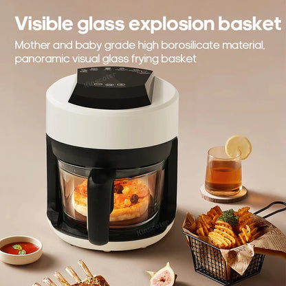 2.5L Air Fryer, Electric Hot fryer Oven Oilless Cooker with Touch Control & Nonstick Basket & Visible Window, Family Size